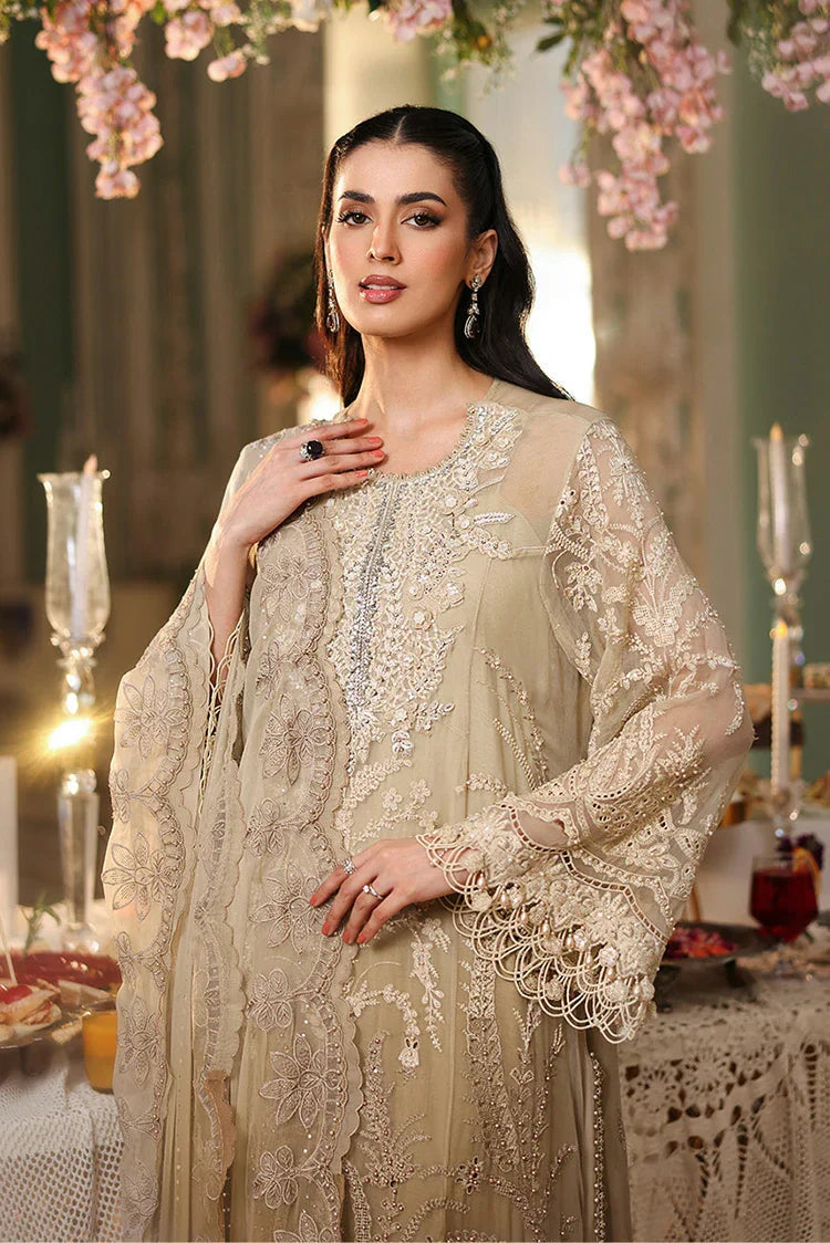 Mehrzar Hand Embellished Luxury Chiffon 3-Piece Suit