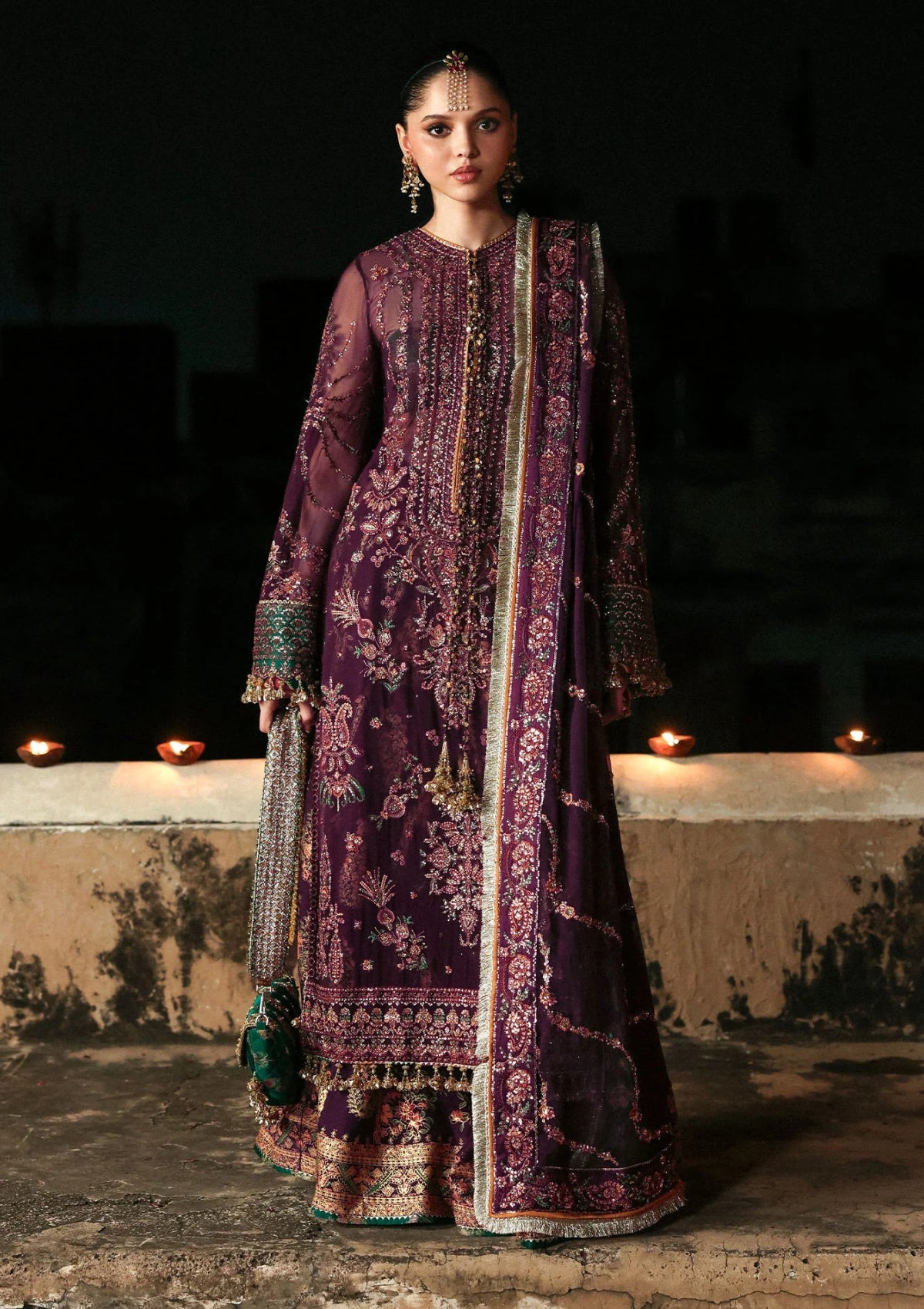Zarqash Embroidered Chiffon 3-Piece Suit