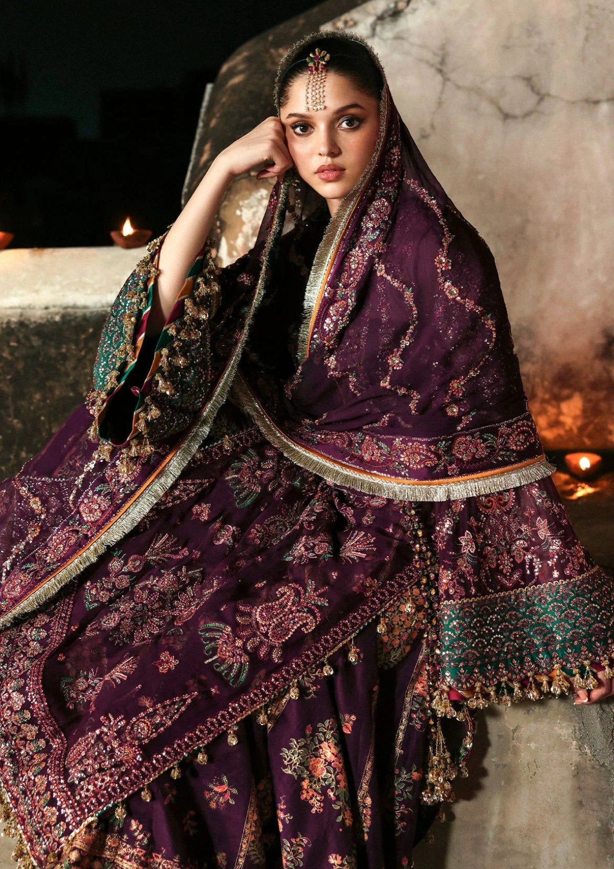 Zarqash Embroidered Chiffon 3-Piece Suit