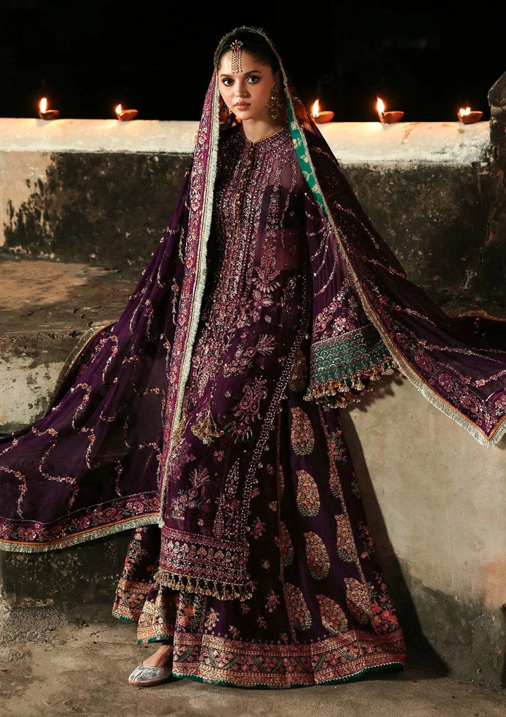 Zarqash Embroidered Chiffon 3-Piece Suit