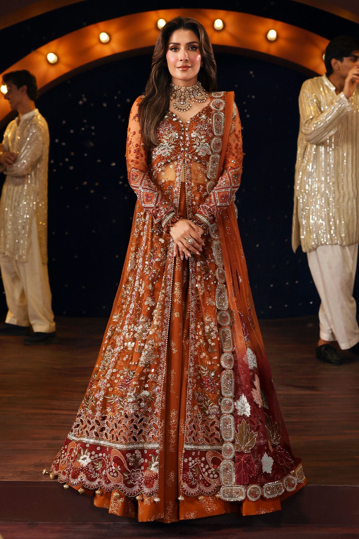 Zareen Hand Embellished Net Wedding 3-Piece Suit