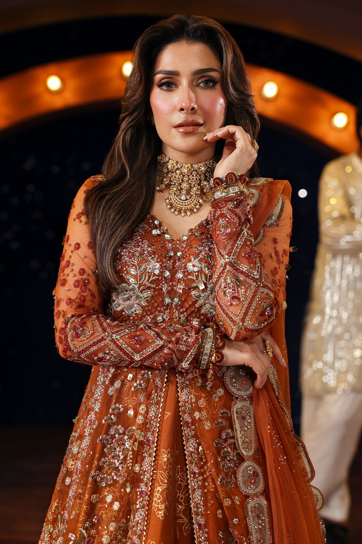 Zareen Hand Embellished Net Wedding 3-Piece Suit