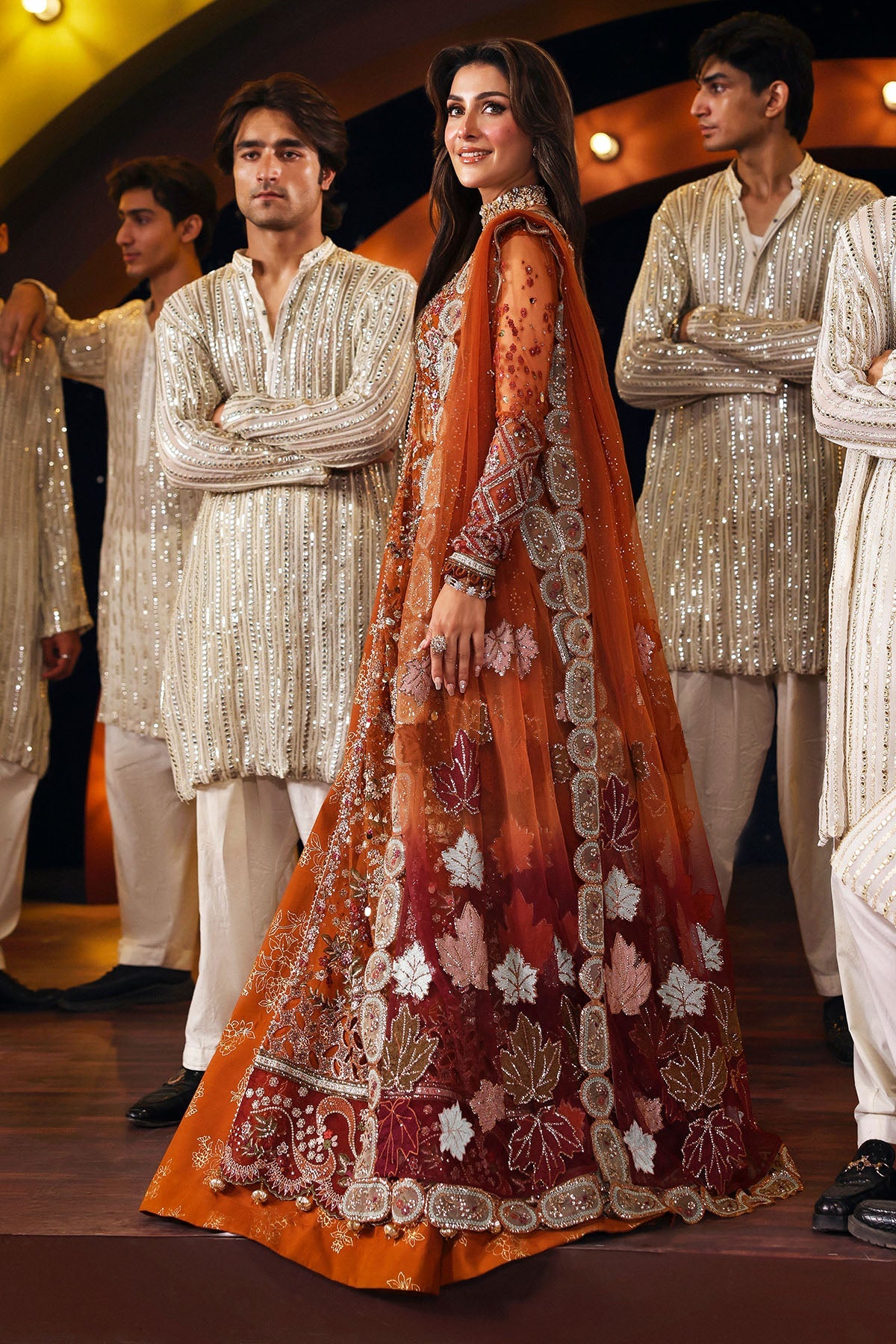 Zareen Hand Embellished Net Wedding 3-Piece Suit