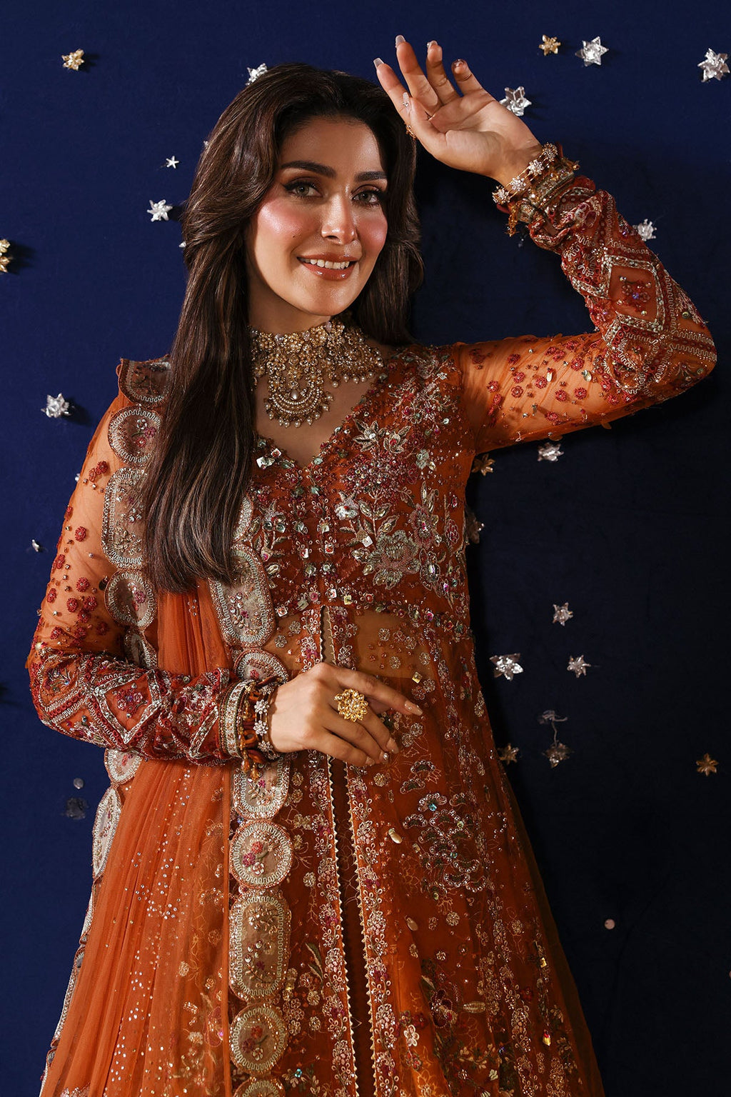 Zareen Hand Embellished Net Wedding 3-Piece Suit