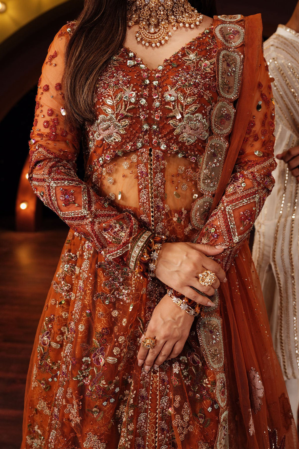 Zareen Hand Embellished Net Wedding 3-Piece Suit