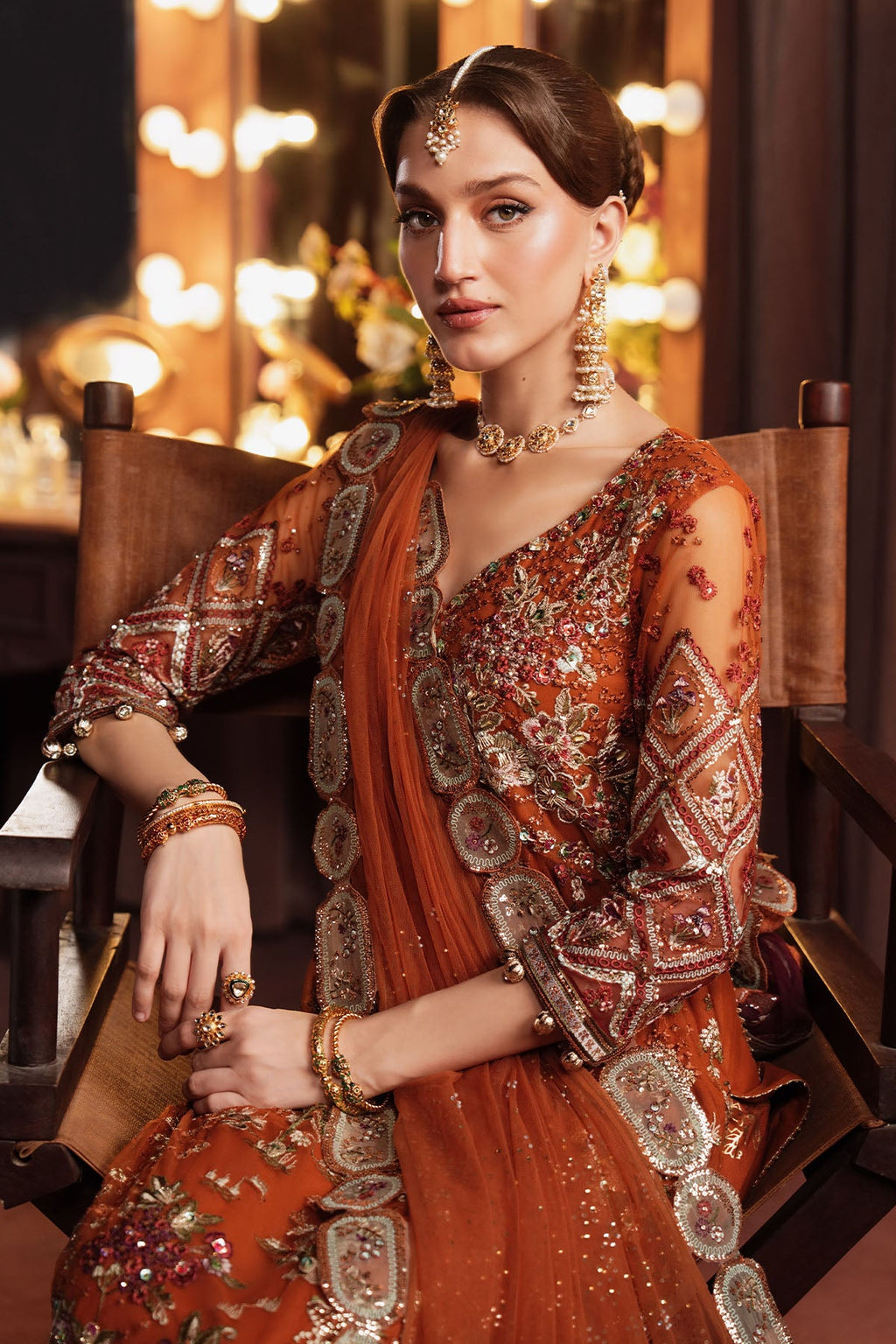 Zareen Hand Embellished Net Wedding 3-Piece Suit