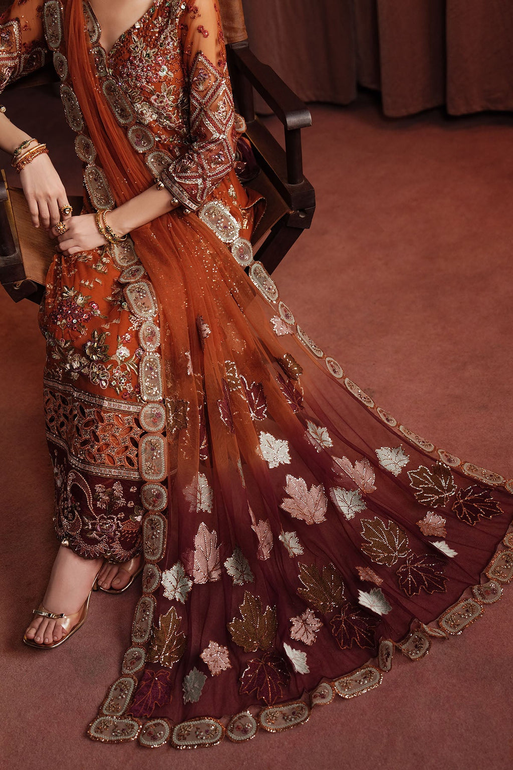 Zareen Hand Embellished Net Wedding 3-Piece Suit
