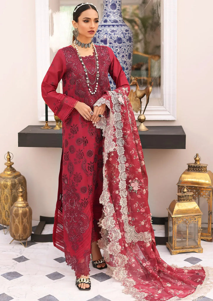 Mahzeen Chikankari Luxury Lawn 3-Piece Suit