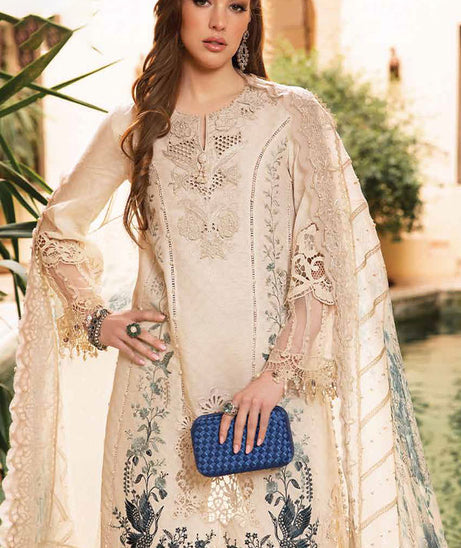 Mehraal Embroidered Luxury Lawn 3-Piece Suit