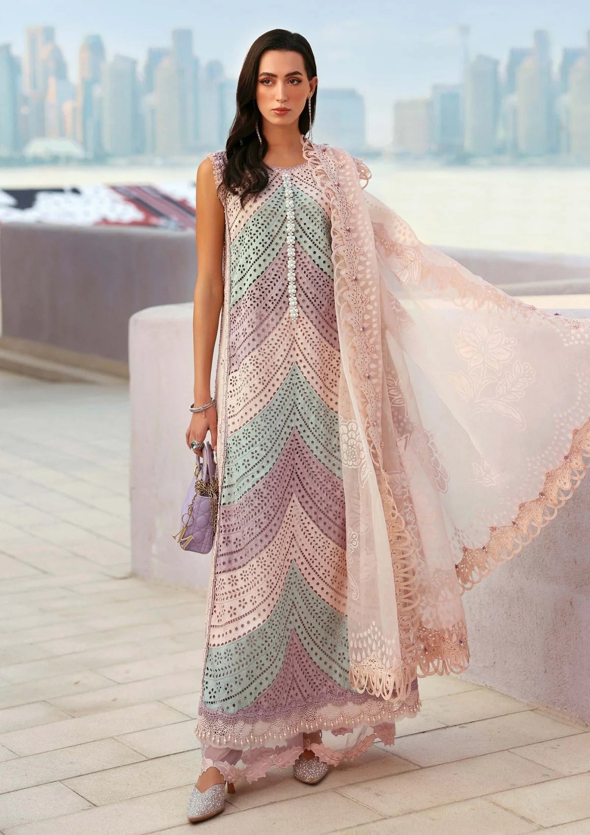 Nayelah Hand Embellished Luxury Lawn 3-Piece Suit
