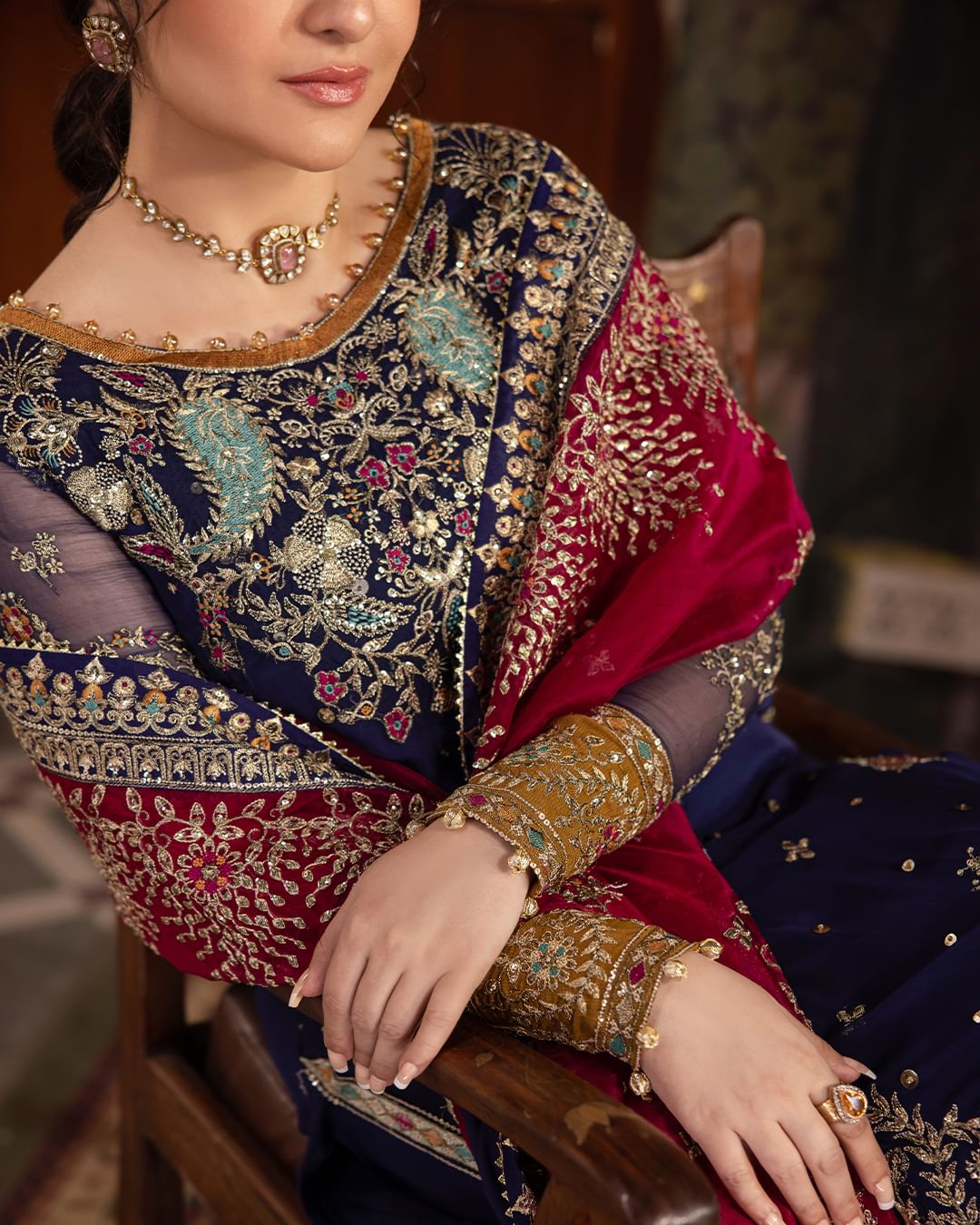 Zarmina Embroidered Chiffon 3-Piece Suit