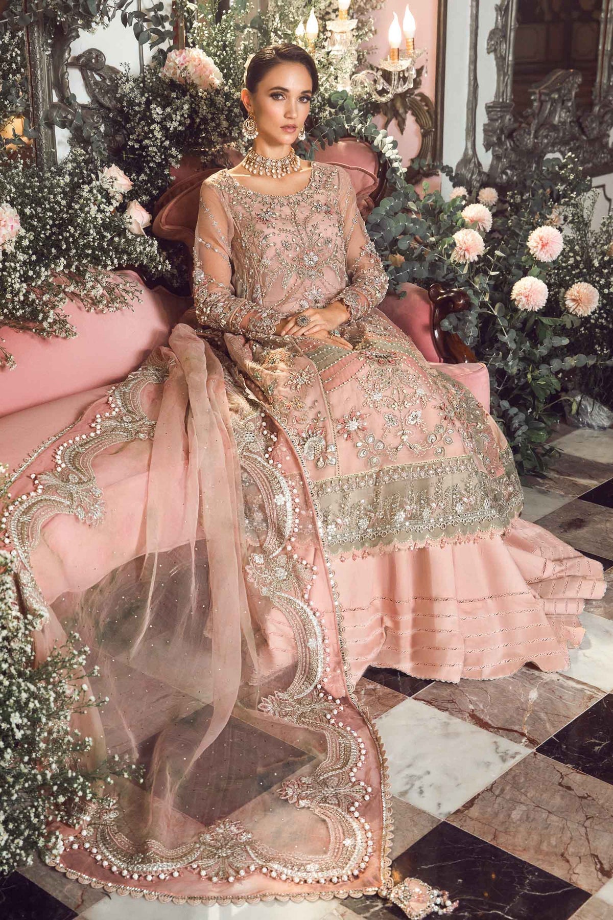 Roshanara Embroidered Wedding 3-Piece Suit