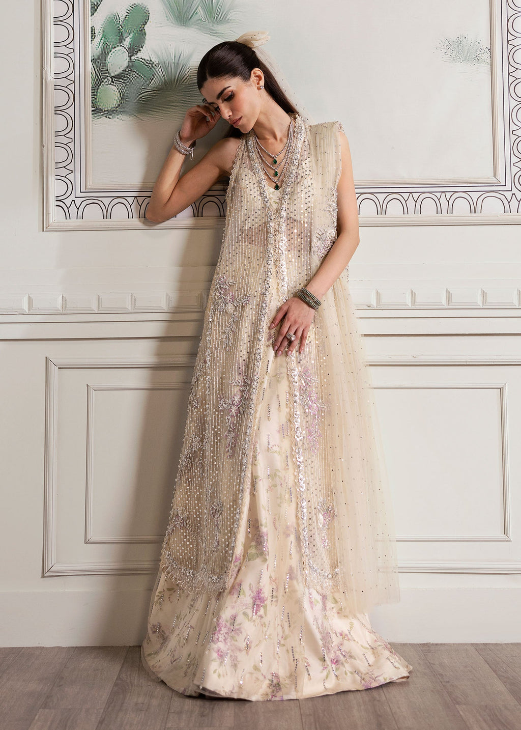 Zarafshan Crystal Embellished 4-Piece Suit