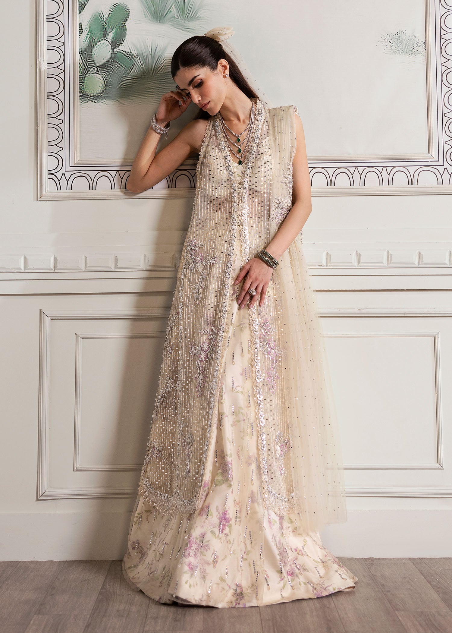 Zarafshan Crystal Embellished 4-Piece Suit