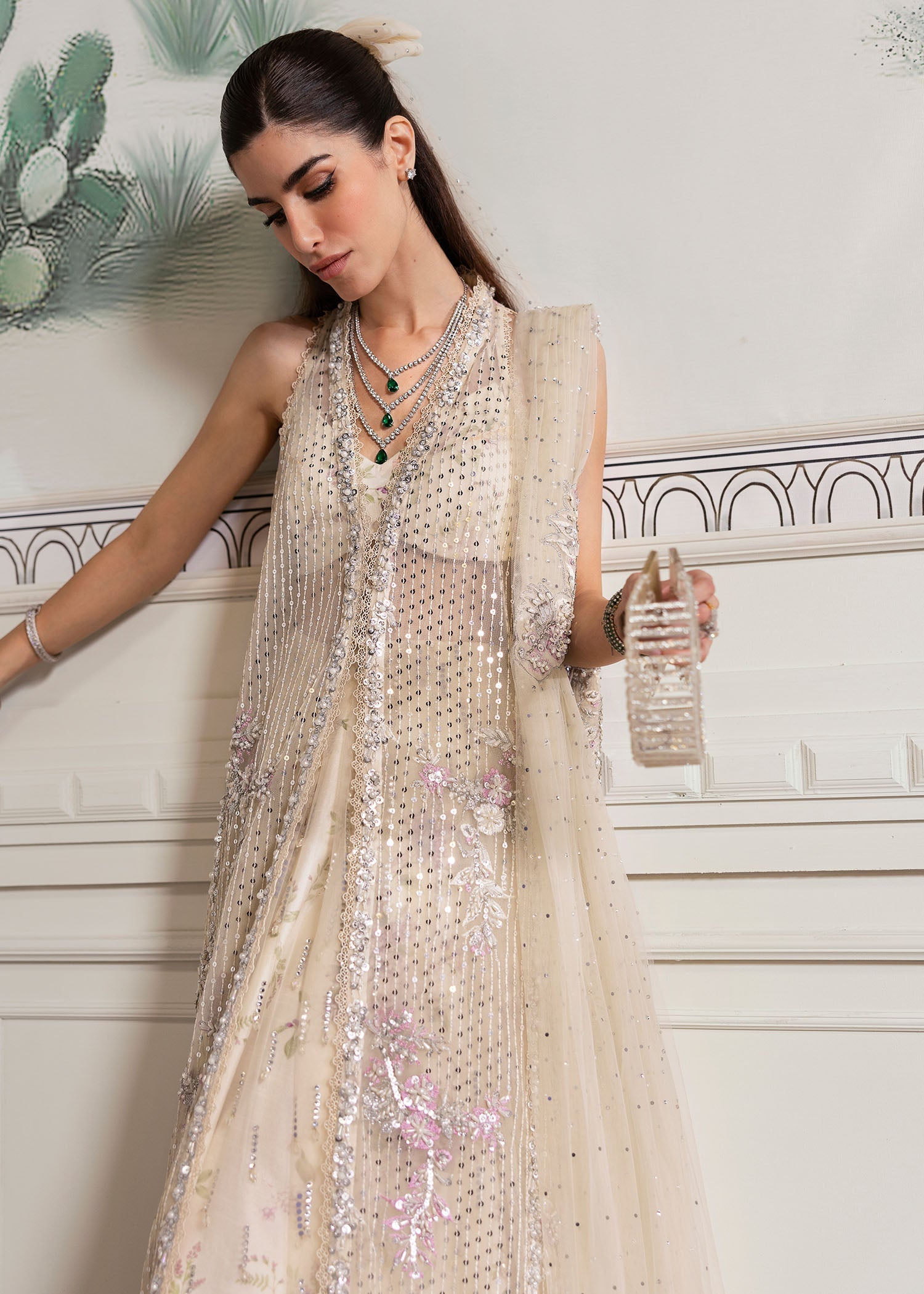 Zarafshan Crystal Embellished 4-Piece Suit