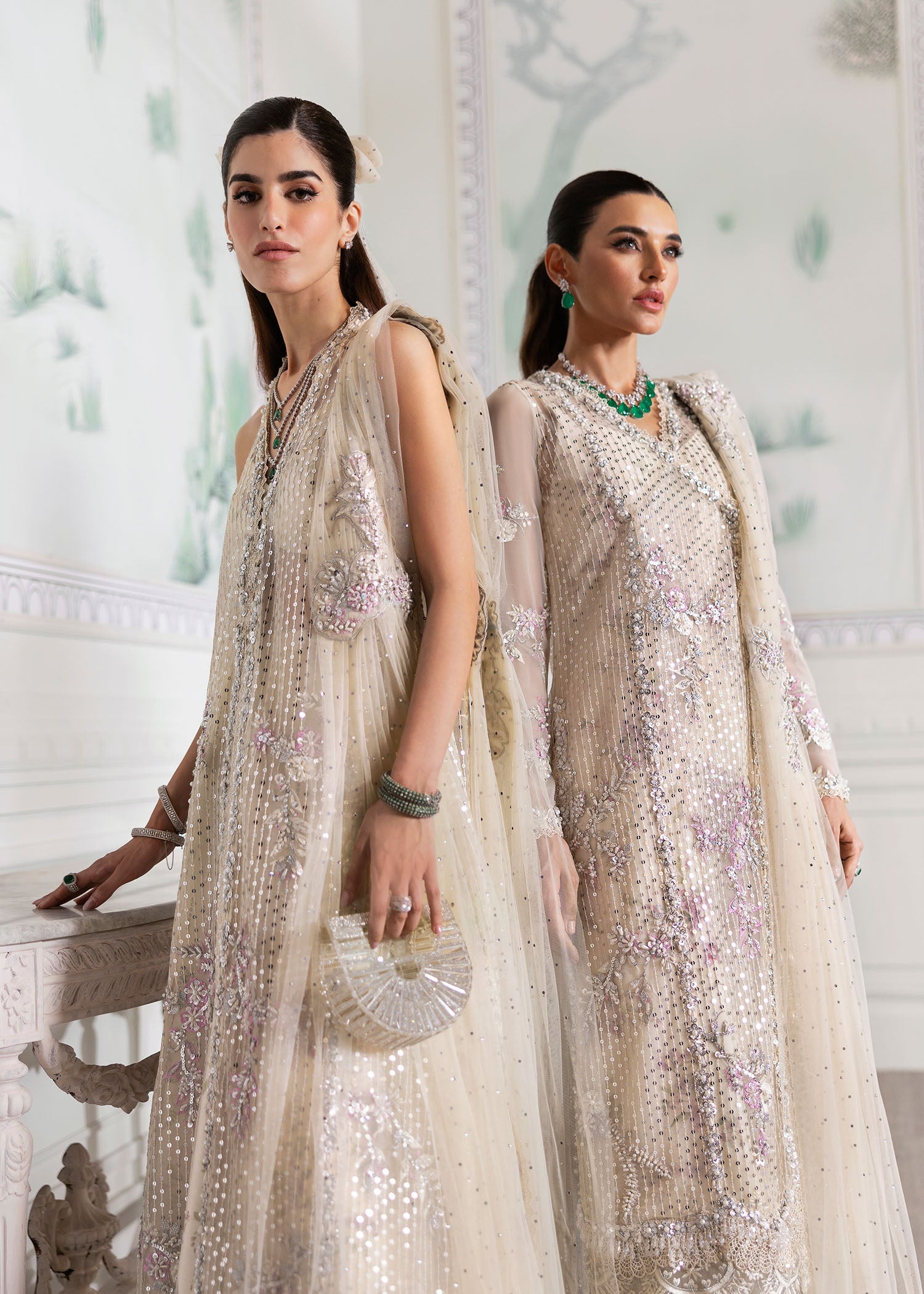 Zarafshan Crystal Embellished 4-Piece Suit