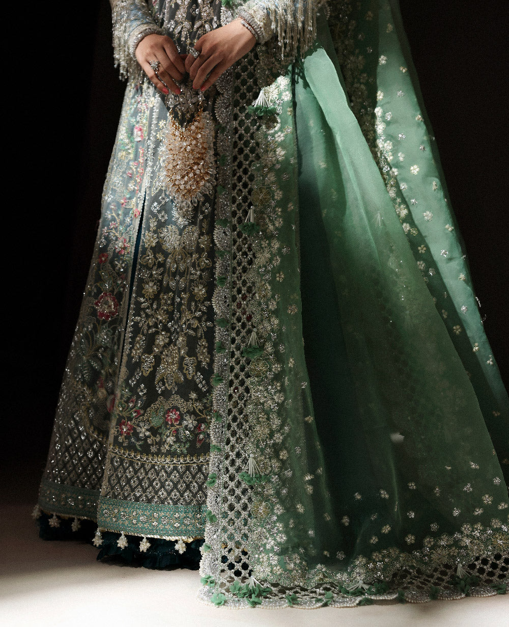 Aabroo Embroidered Organza Wedding 3-Piece Suit