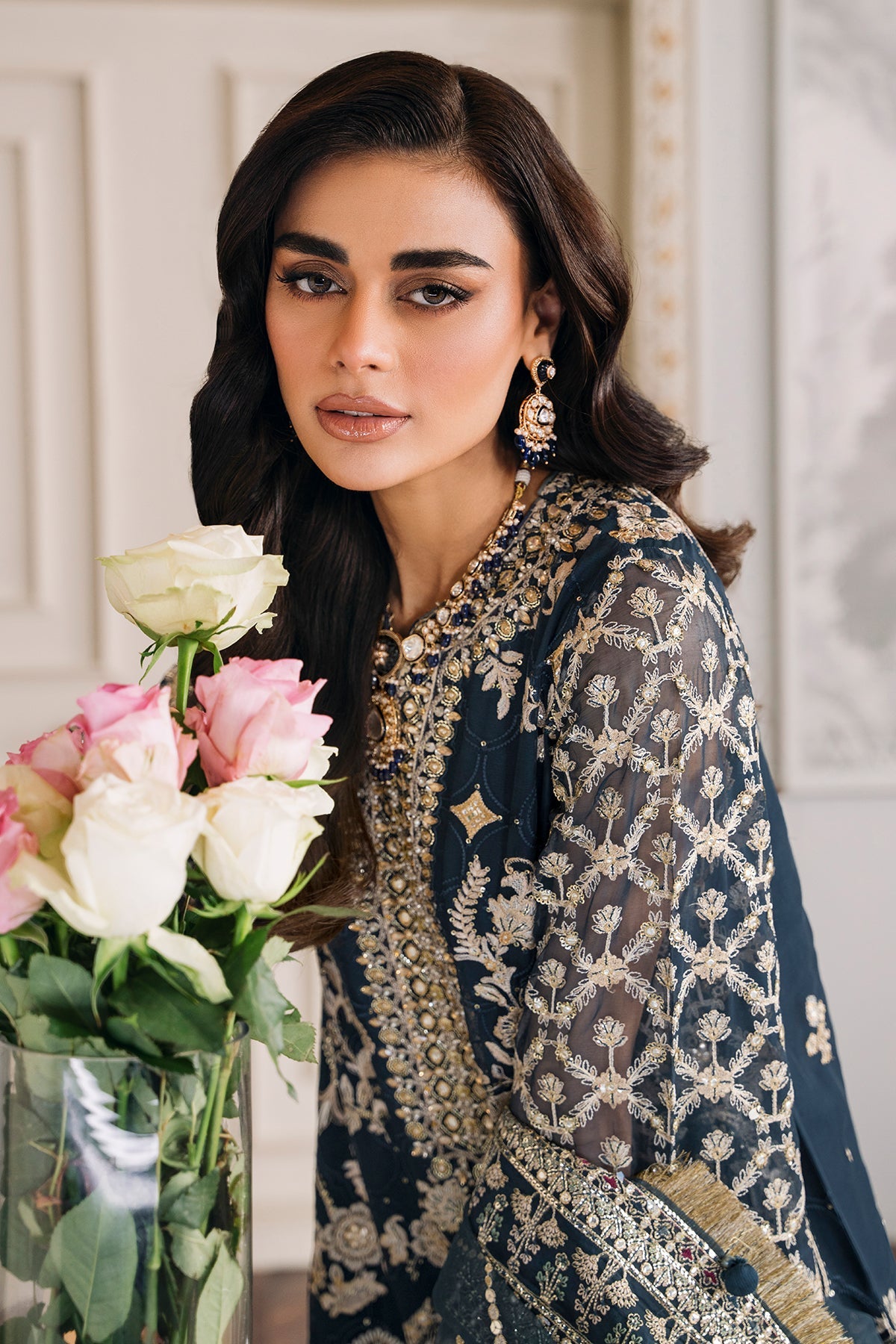 Zehra Noor Embroidered Chiffon Wedding 3-Piece Suit