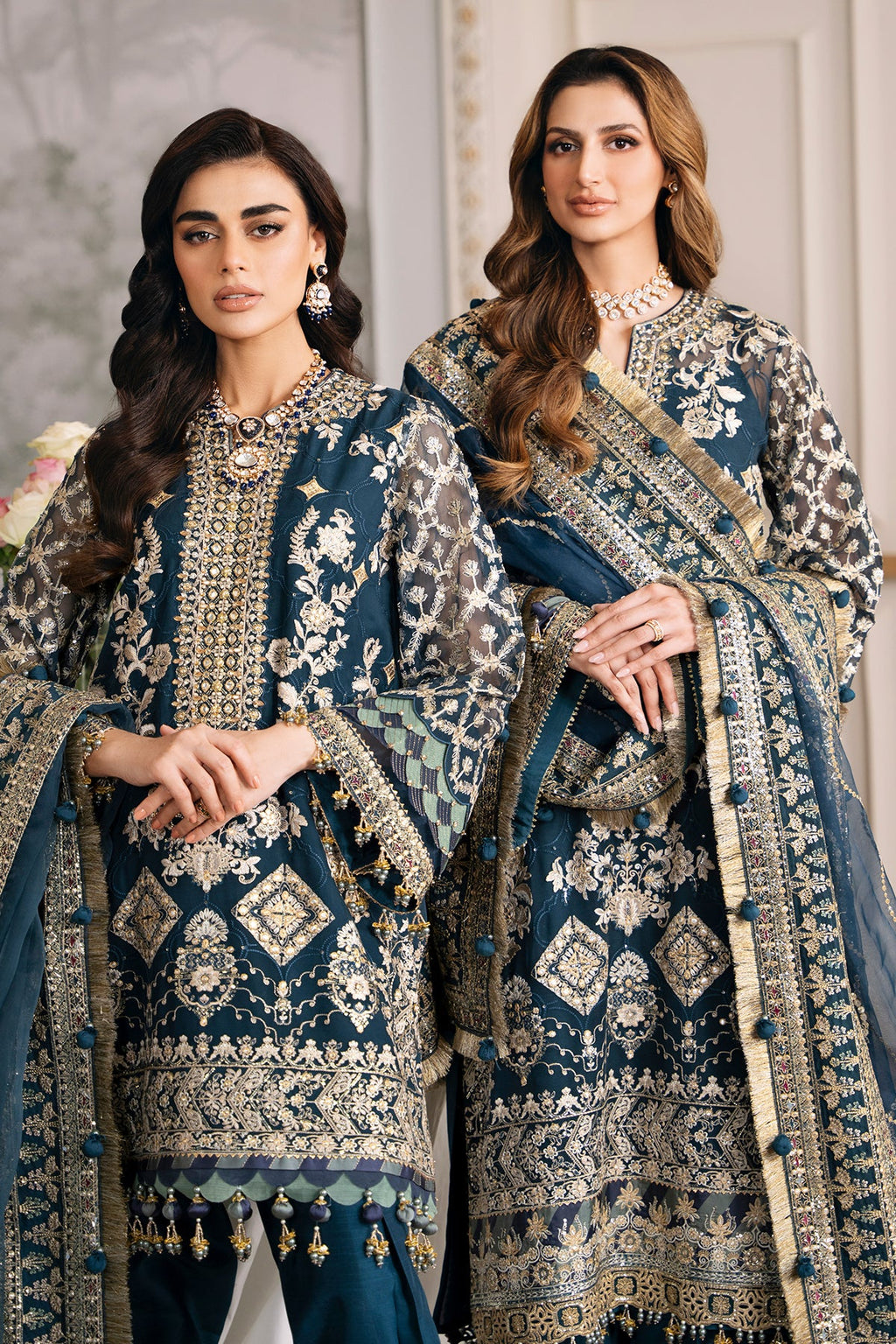 Zehra Noor Embroidered Chiffon Wedding 3-Piece Suit