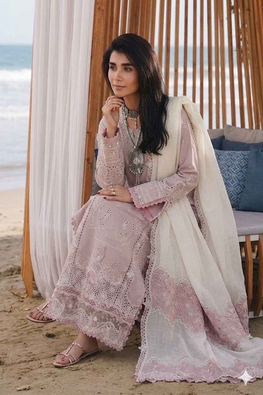Nayab Embroidered Luxury Lawn 3-Piece Suit