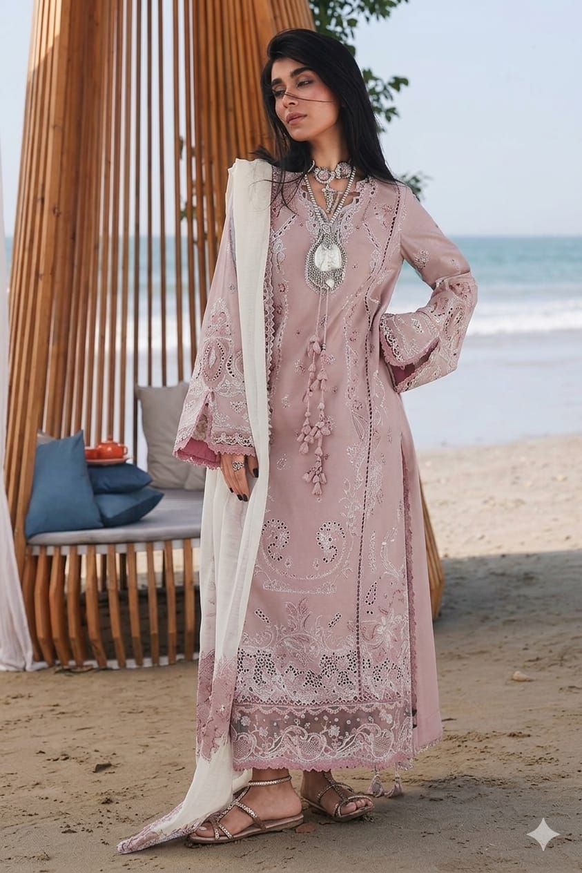 Nayab Embroidered Luxury Lawn 3-Piece Suit