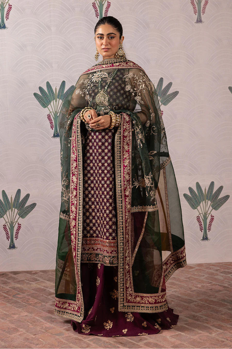 Zarlish Embellished Luxury Chiffon 3-Piece Suit