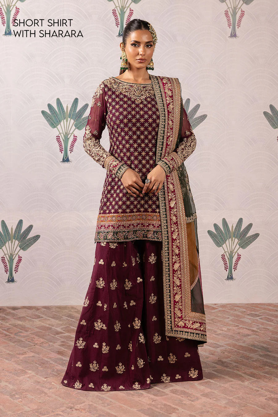 Zarlish Embellished Luxury Chiffon 3-Piece Suit