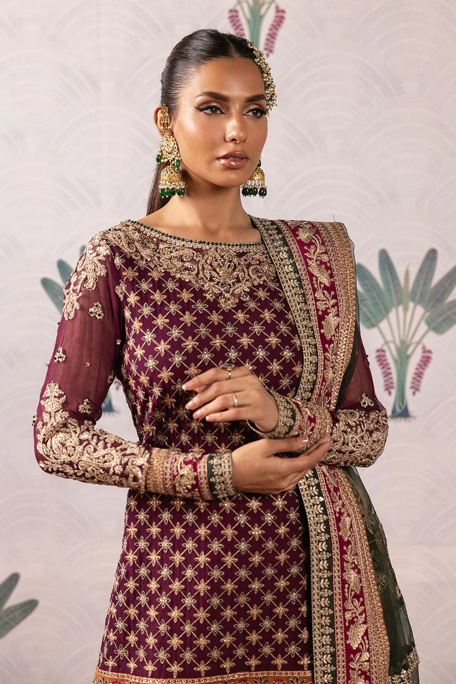 Zarlish Embellished Luxury Chiffon 3-Piece Suit