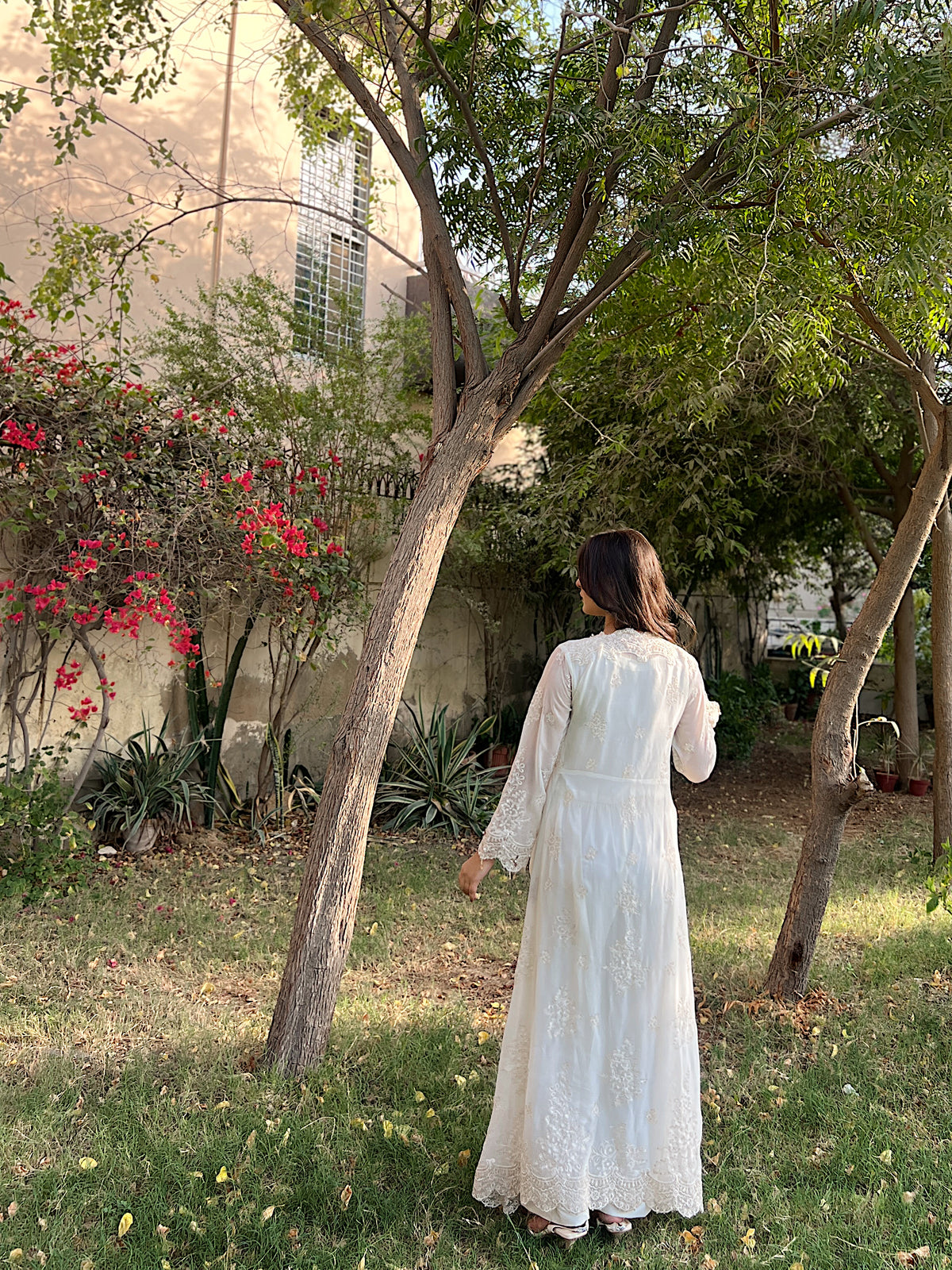 Noor Ivory Embroidered Dress