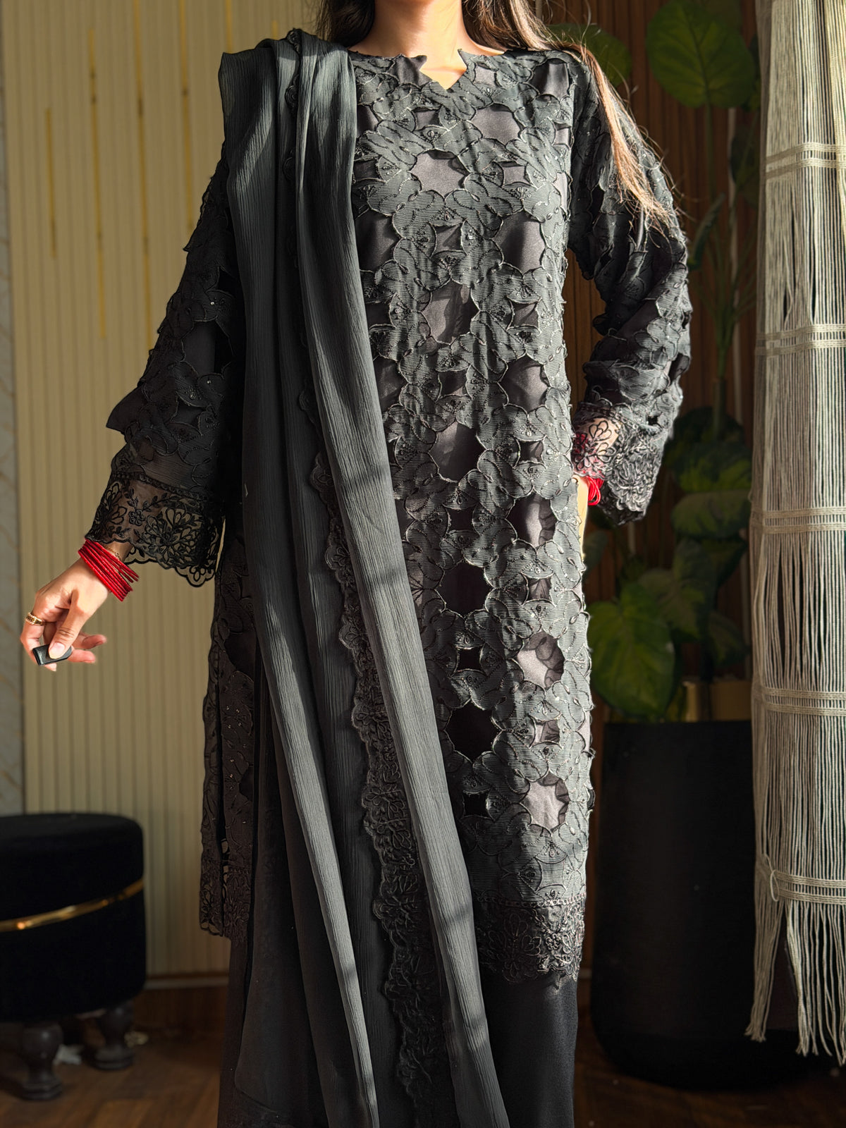 Ayla Chiffon 3 Piece Suit