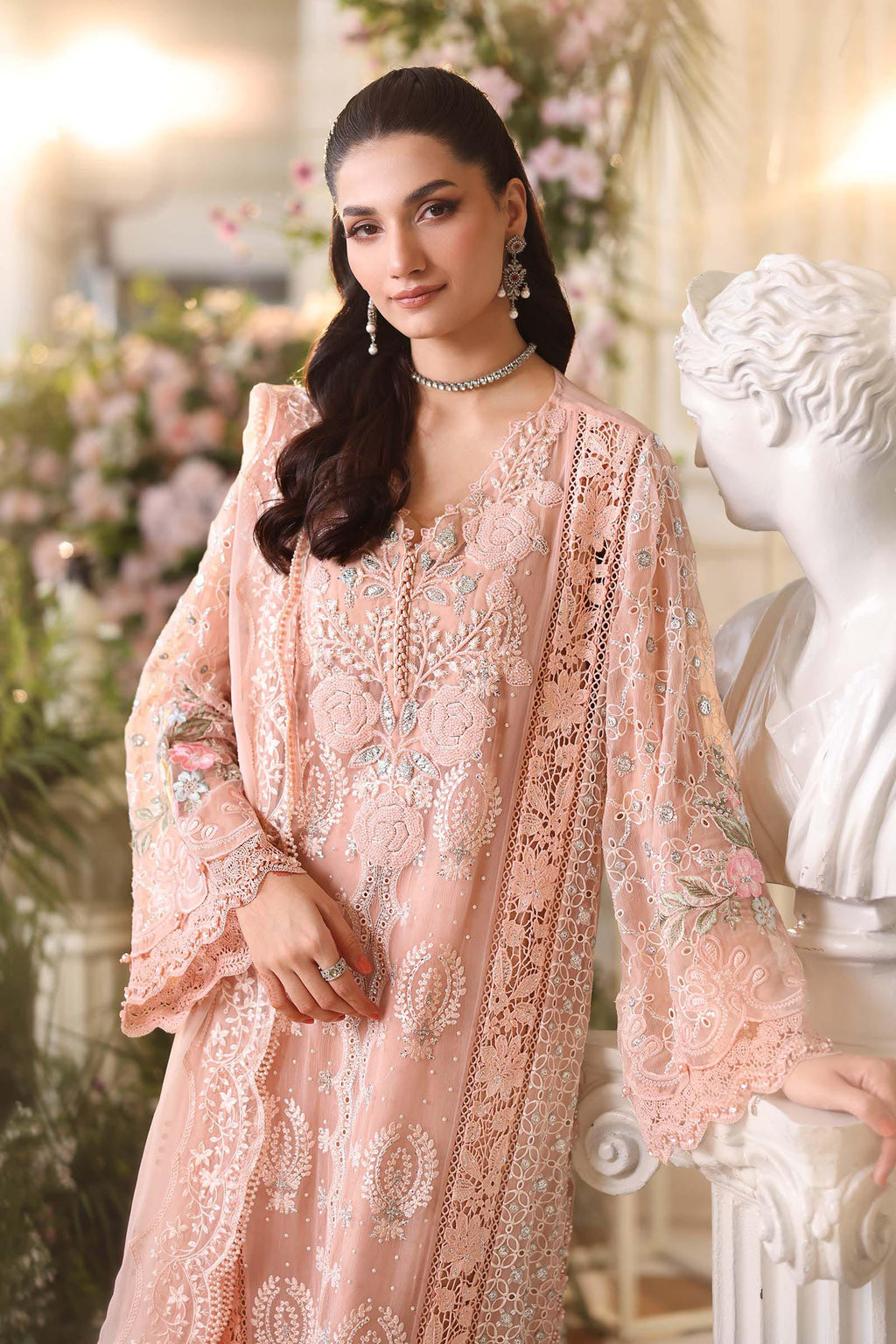 Zarmeher Hand Embellished Luxury Chiffon 3-Piece Suit