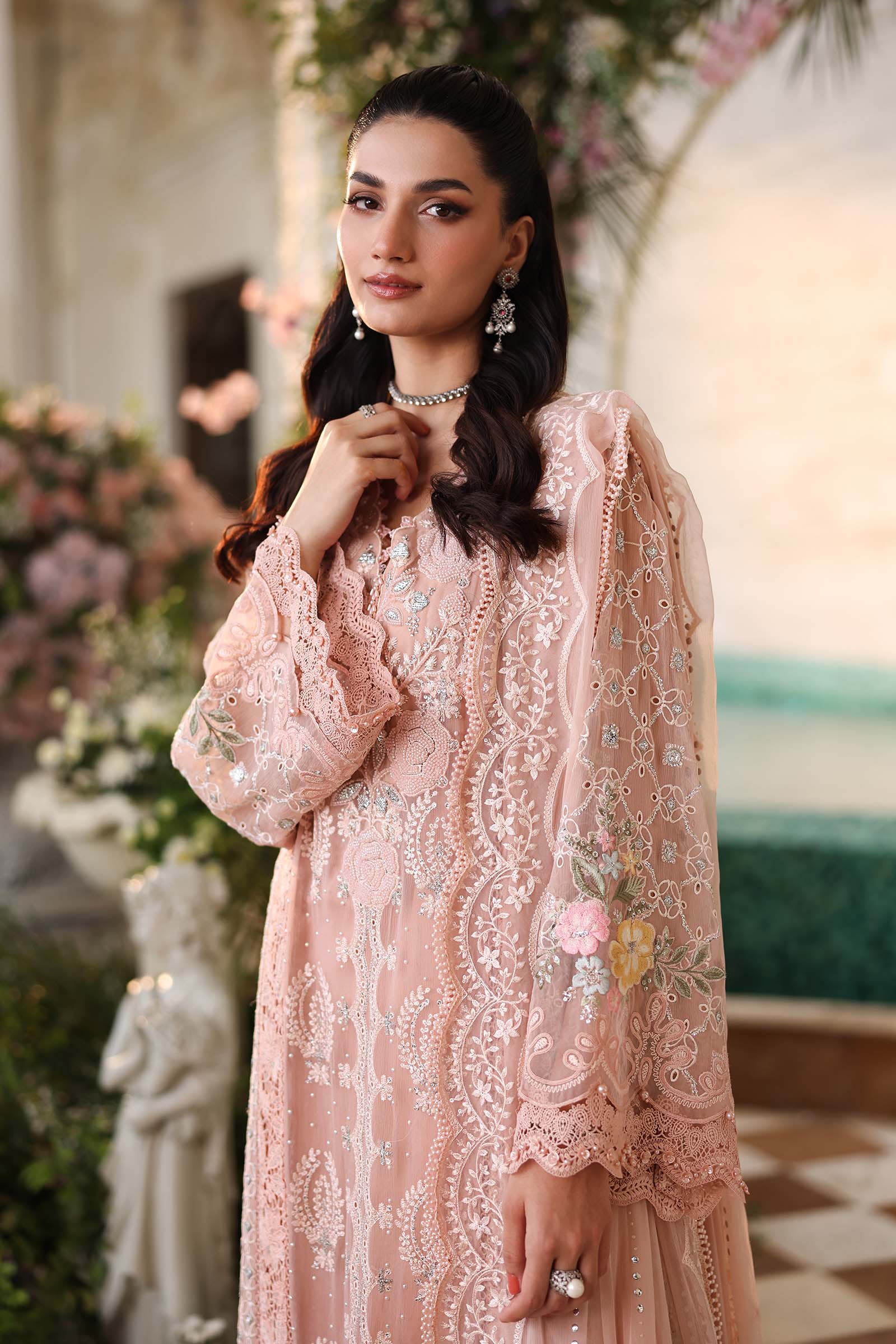 Zarmeher Hand Embellished Luxury Chiffon 3-Piece Suit