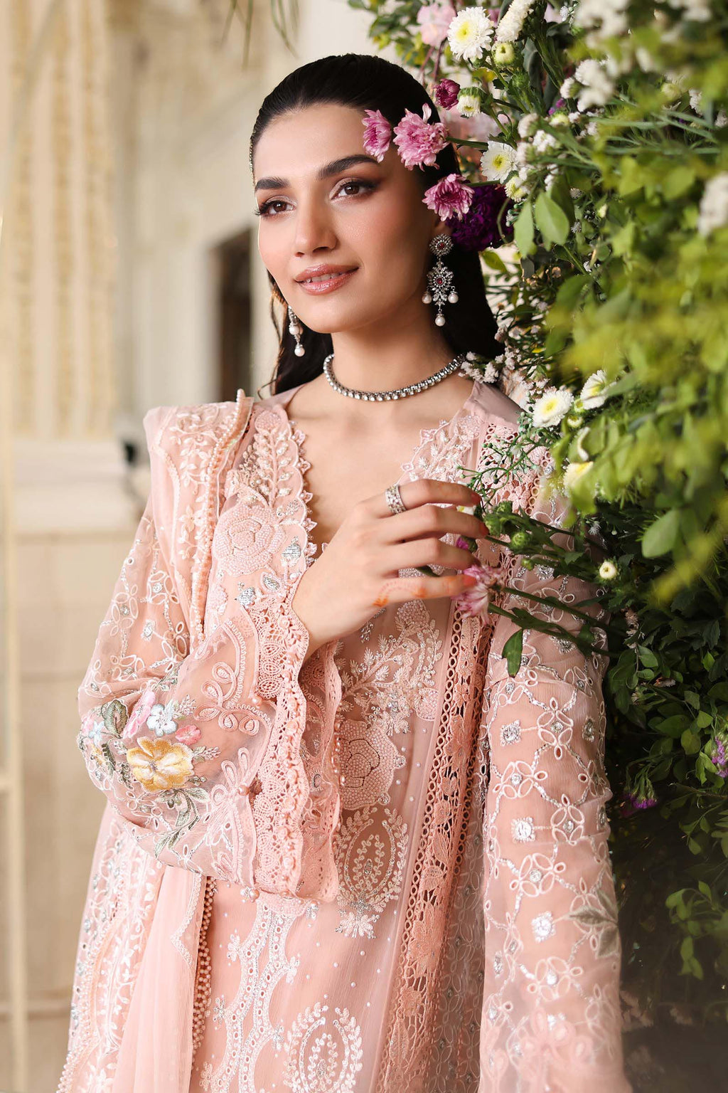 Zarmeher Hand Embellished Luxury Chiffon 3-Piece Suit