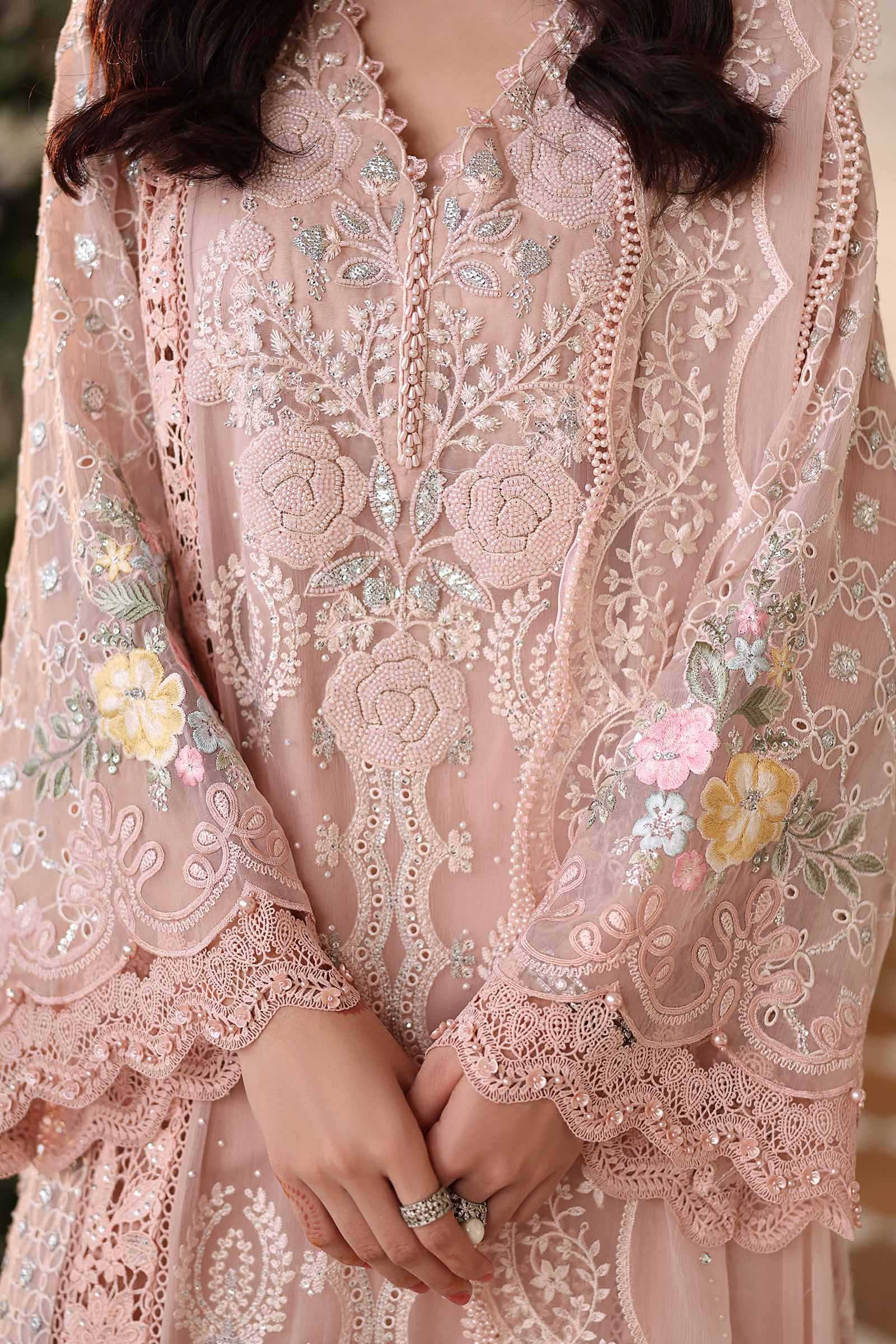 Zarmeher Hand Embellished Luxury Chiffon 3-Piece Suit