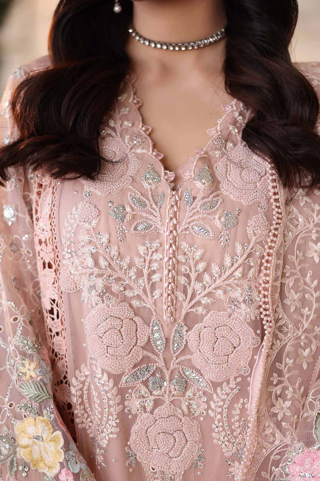 Zarmeher Hand Embellished Luxury Chiffon 3-Piece Suit