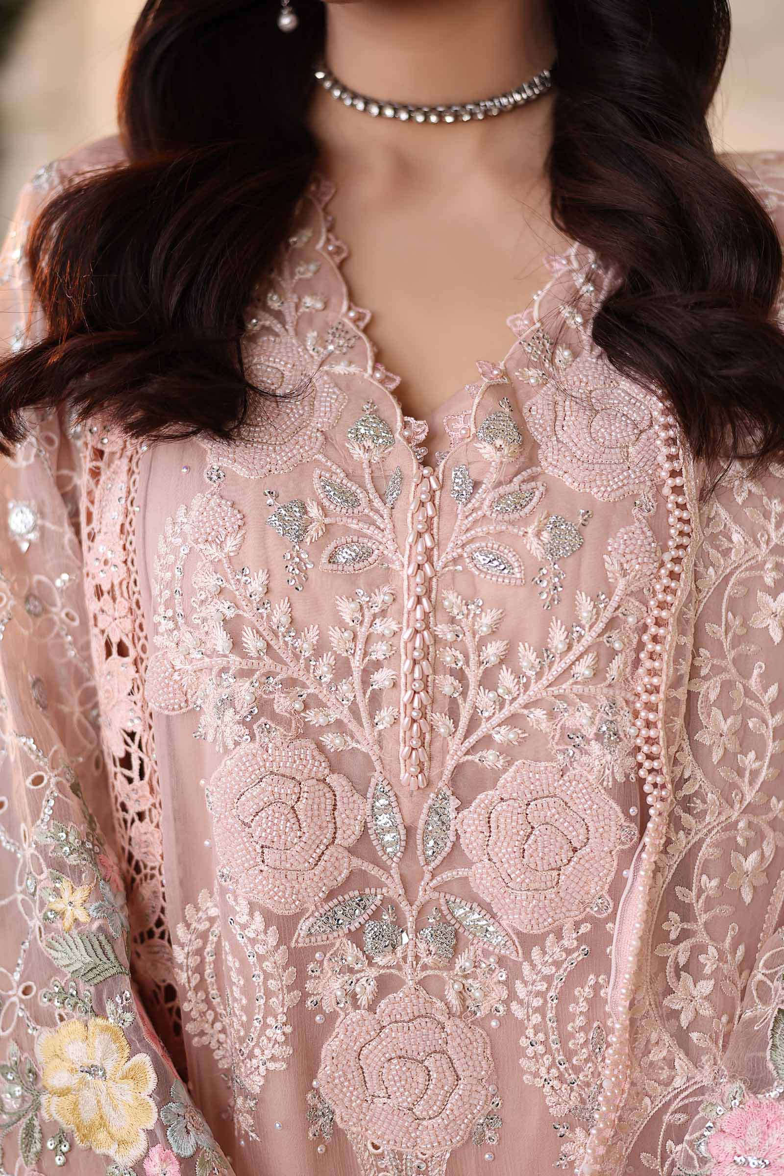 Zarmeher Hand Embellished Luxury Chiffon 3-Piece Suit