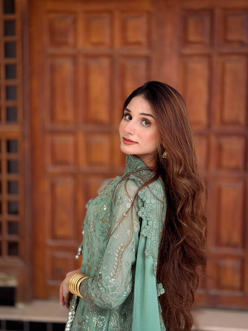 Sahar Sage Green Maxi