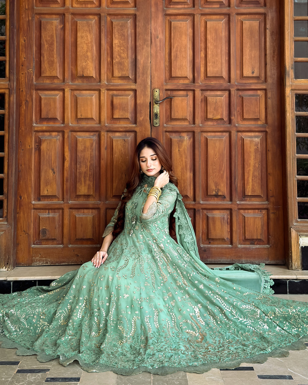 Sahar Sage Green Maxi