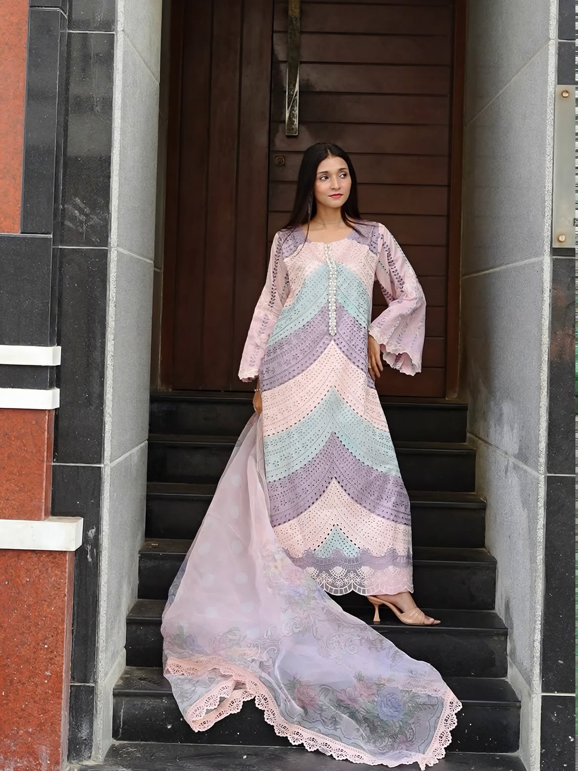Nayelah Hand Embellished Luxury Lawn 3-Piece Suit