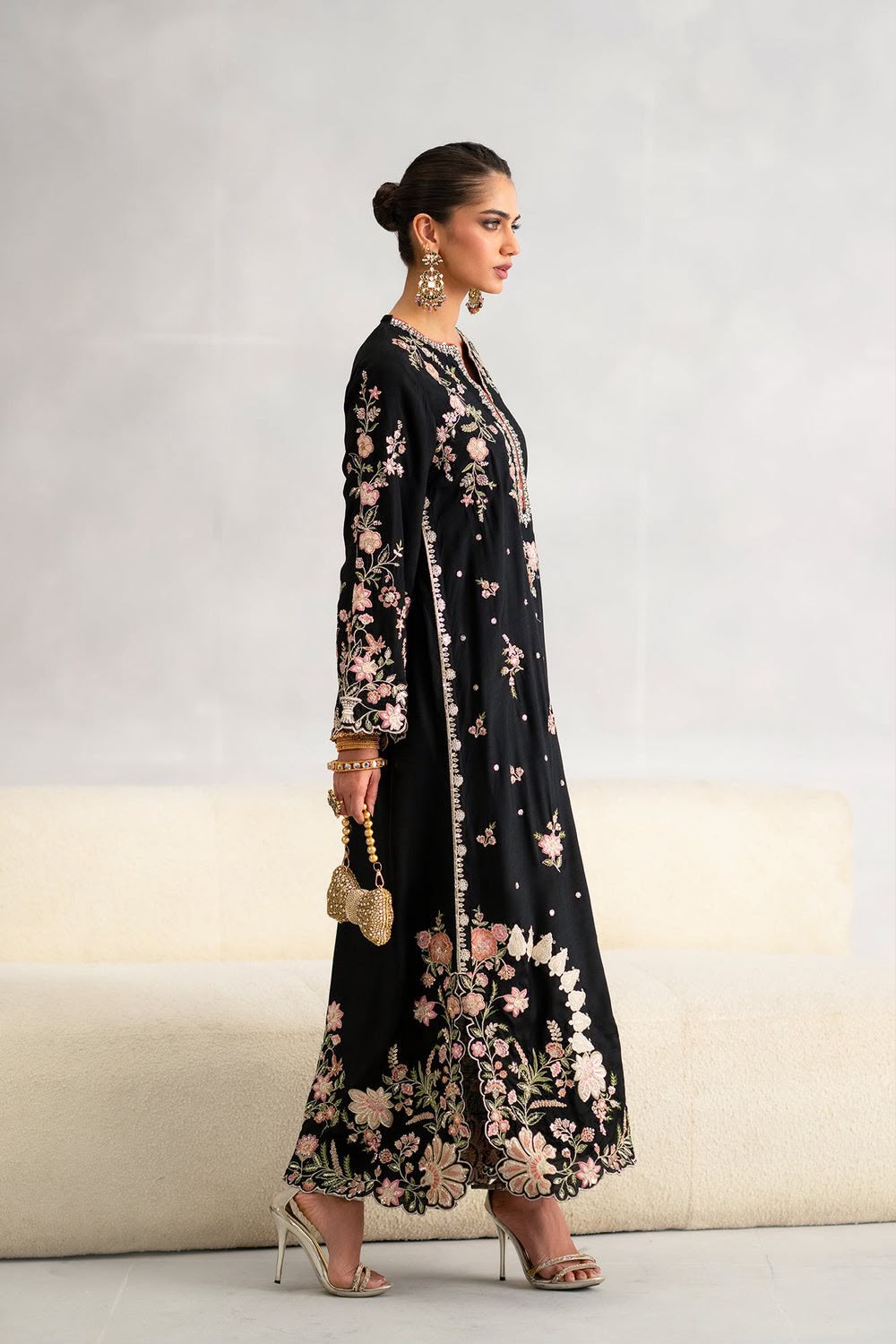 Mahtaab Embroidered Raw Silk 2-Piece Suit